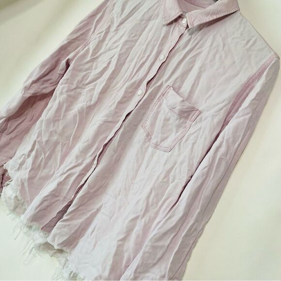 Rails Womens Ingrid Raw Hem Dusty Rose Shirt Size M - Picture 4 of 9